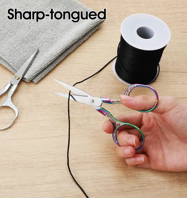 Alt view image 4 of 7 - 2 Pcs Crochet Scissors, Small Fabric Scissors for Crocheting | Sharp Embroidery Scissor for Precise