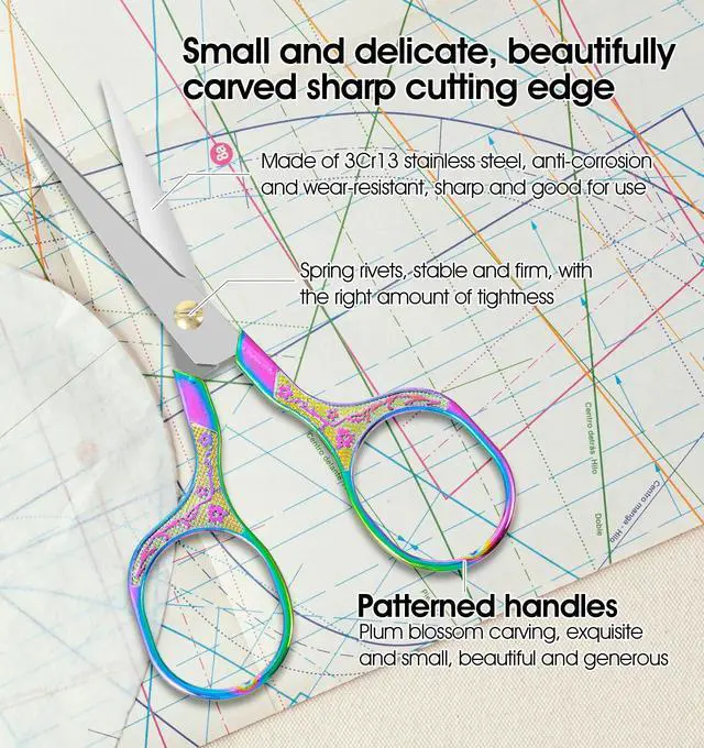 Alt view image 3 of 7 - 2 Pcs Crochet Scissors, Small Fabric Scissors for Crocheting | Sharp Embroidery Scissor for Precise