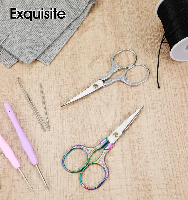 Alt view image 5 of 7 - 2 Pcs Crochet Scissors, Small Fabric Scissors for Crocheting | Sharp Embroidery Scissor for Precise
