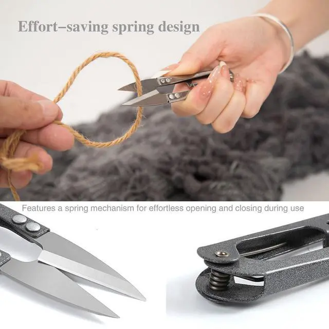 Alt view image 3 of 7 - 4 Pack 4.1-Inch High Carbon Steel Mini Sewing Scissors - Precision Craft Snips for Trimming Leaves,