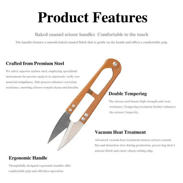 Alt view image 4 of 7 - 4 Pack 4.1-Inch High Carbon Steel Mini Sewing Scissors - Precision Craft Snips for Trimming Leaves,