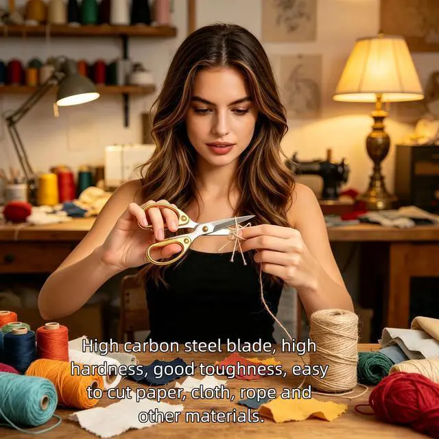 Alt view image 4 of 7 - 5" Heavy Duty Scissors with Ultra Sharp Blades and All Stainless Steel Comfort Grip Handles - For Of