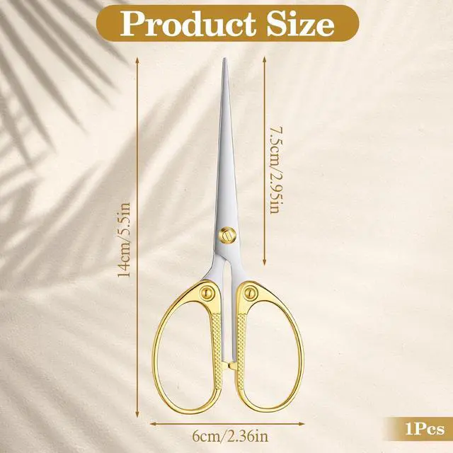 Alt view image 2 of 5 - 5.5 Stainless Steel Scissors Dressmaker Shears Comfort Grip Office Scissors Sturdy Sharp Scissor Pr