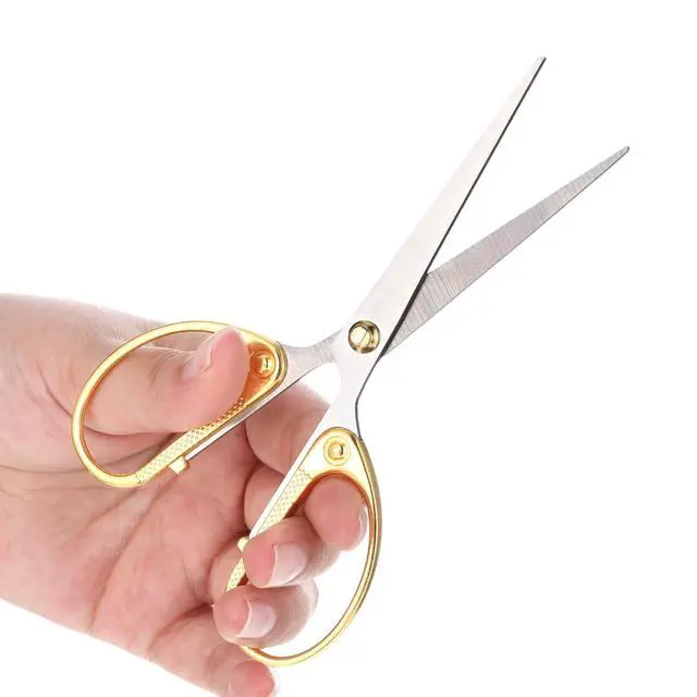 Alt view image 4 of 5 - 5.5 Stainless Steel Scissors Dressmaker Shears Comfort Grip Office Scissors Sturdy Sharp Scissor Pr