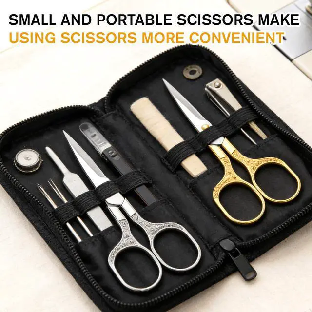 Alt view image 5 of 7 - Small Embroidery Scissors, 2 Pack 5 Inch Vintage Embroidery Scissors Crochet Scissors with Stainless