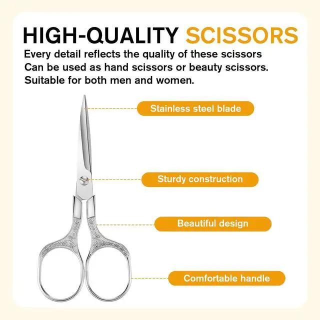 Alt view image 3 of 7 - Small Embroidery Scissors, 2 Pack 5 Inch Vintage Embroidery Scissors Crochet Scissors with Stainless