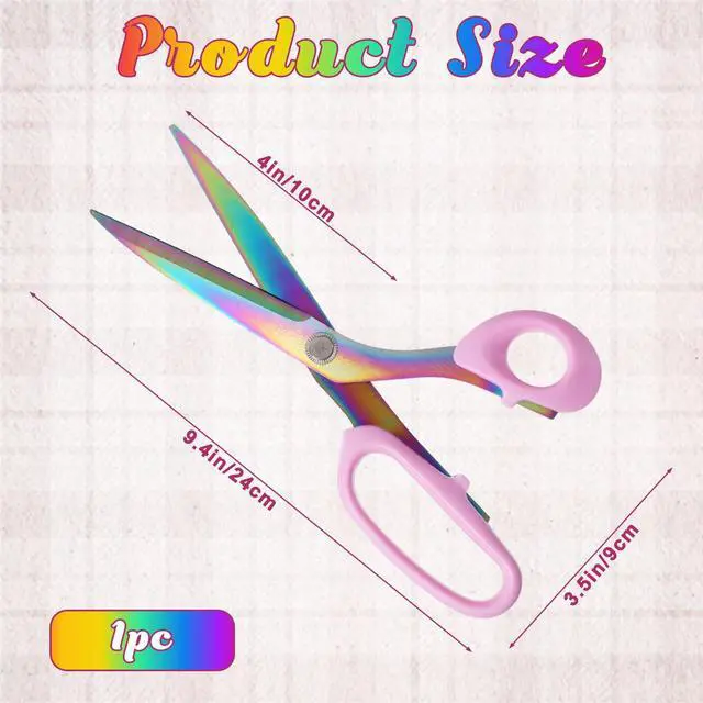 Alt view image 3 of 7 - 9" Pink Fabric Sewing Scissors, 9" Titanium Coating Sewing Scissors | Stainless Steel Professional F