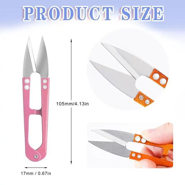 Alt view image 4 of 6 - 4.1 inch Multicolor Mini Sewing Scissors, 3pcs Mini Small Snips Trimming Nipper DIY Supplies