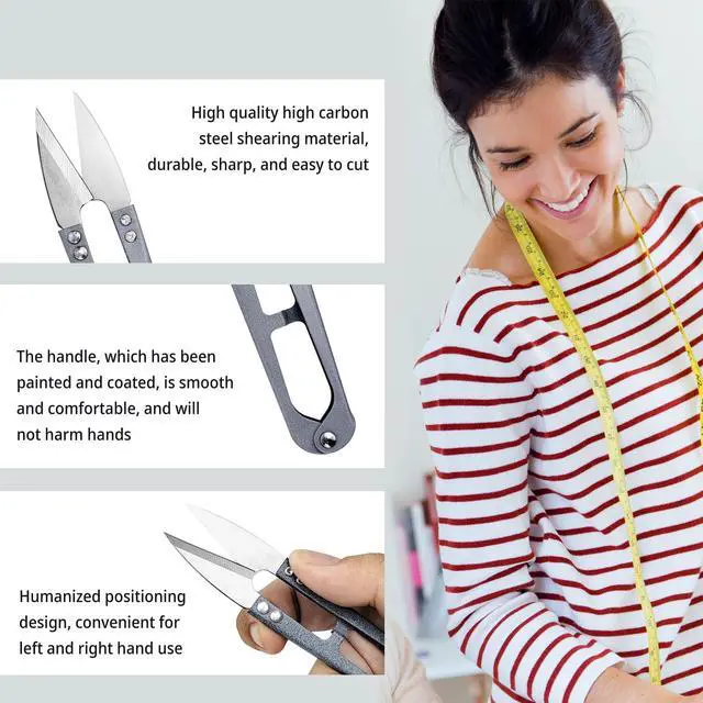 Alt view image 4 of 7 - 1 Pair 4.2 Inch Scissors Sewing Supplies Small Scissor Fabric for Stitching, DIY Supplies, Yarn Scis