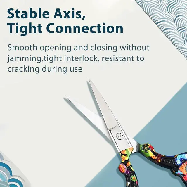 Alt view image 7 of 7 - Sharp Embroidery and Crafting Scissors with Leather Cover, 3.62 inch Stainless Steel Scissors for Ne