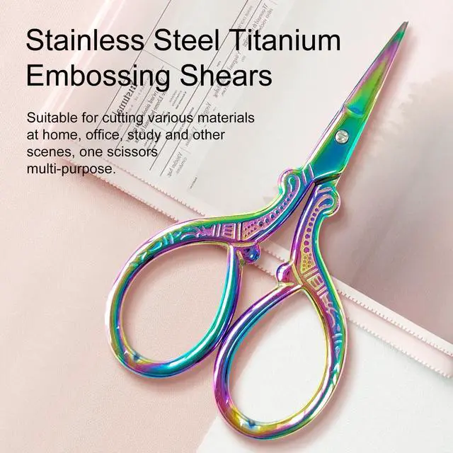 Alt view image 2 of 7 - 3.57 Inch Mini Rainbow Scissors, Sharp Stainless Steel Embroidery and Crafting Scissors for Sewing,
