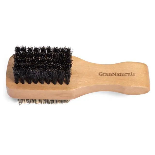 Alt view image 4 of 7 - Small Double Sided Boar Bristle Hair Brush for Men - Soft + Medium HairBrush for 360 Waves, Smoothin