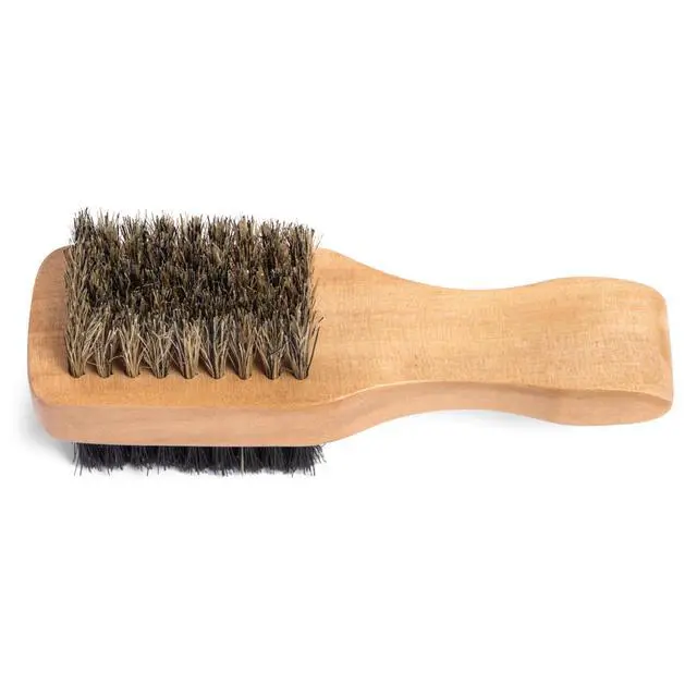 Alt view image 5 of 7 - Small Double Sided Boar Bristle Hair Brush for Men - Soft + Medium HairBrush for 360 Waves, Smoothin