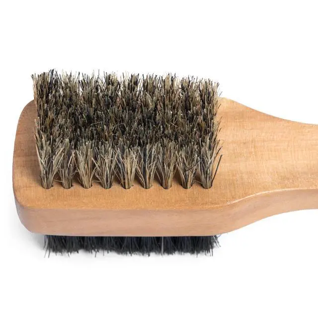 Alt view image 7 of 7 - Small Double Sided Boar Bristle Hair Brush for Men - Soft + Medium HairBrush for 360 Waves, Smoothin