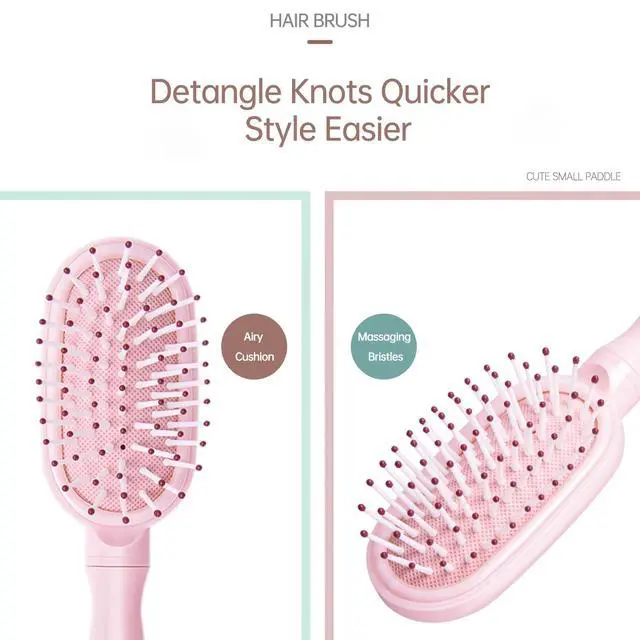 Alt view image 4 of 5 - Mini Hair Brush for Little Girls, Small Hair Detangling Paddle for Pain-free Brushing, Little Cute D