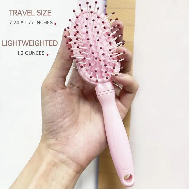 Alt view image 5 of 5 - Mini Hair Brush for Little Girls, Small Hair Detangling Paddle for Pain-free Brushing, Little Cute D