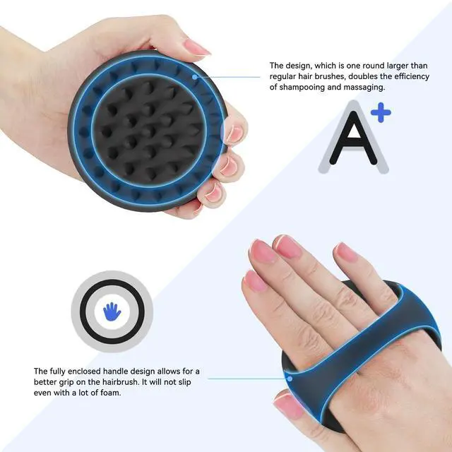 Alt view image 3 of 7 - 38 Finger Enlarged Scalp Massager Hair Growth,Head Massager,Silicone Scalp Brush Shampoo Brush for H
