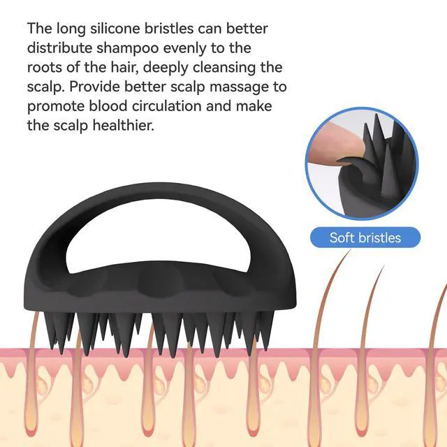 Alt view image 5 of 7 - 38 Finger Enlarged Scalp Massager Hair Growth,Head Massager,Silicone Scalp Brush Shampoo Brush for H