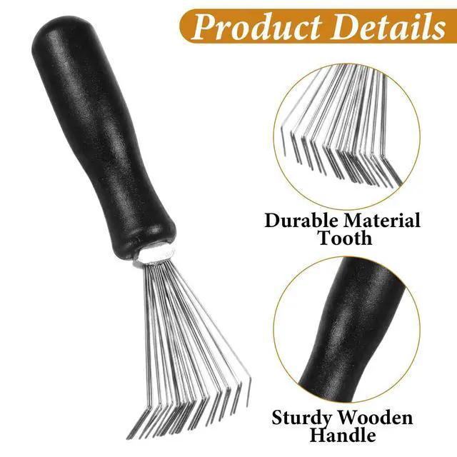 Alt view image 3 of 7 - 4 Pcs Hair Brush Cleaning Tool Mini Comb Cleaner Rake Hair Remover Tools | 2-in-1 Comb Cleaner Brush