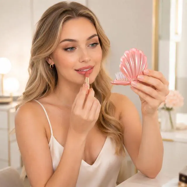 Alt view image 6 of 7 - 3 Pcs Portable Shell Hair Brush, Compact Hair Brush Foldable | Portable Mini Hairs Brushes, Travel B