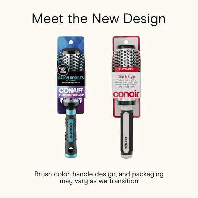 Alt view image 2 of 7 - Grip & Style Round Brush, Nylon Bristle Hair Brush for Blowout Styling, For Medium to Long Lengths,