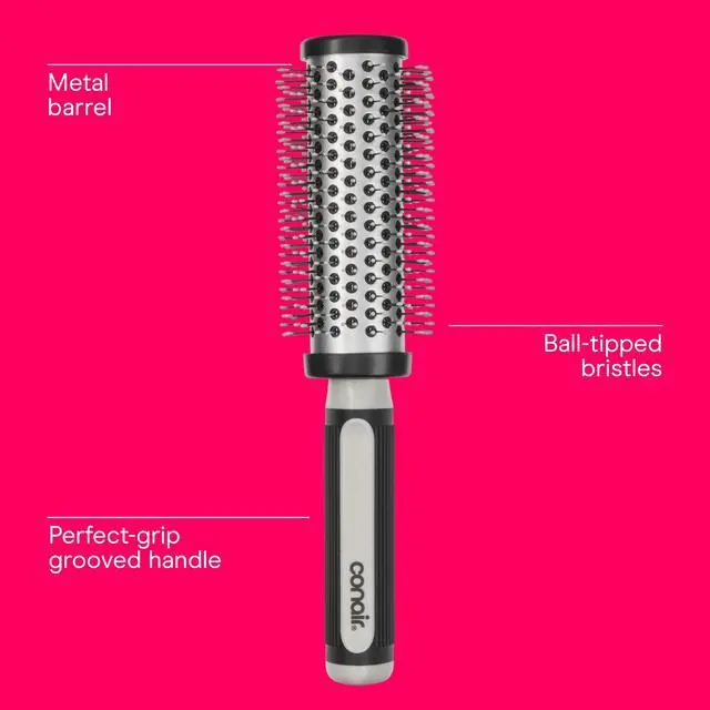Alt view image 3 of 7 - Grip & Style Round Brush, Nylon Bristle Hair Brush for Blowout Styling, For Medium to Long Lengths,
