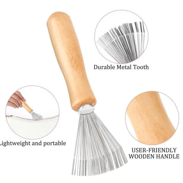 Alt view image 3 of 7 - and Brush Cleaner Tool Set - 3 Pieces with Rake Design for Home and Salon Use