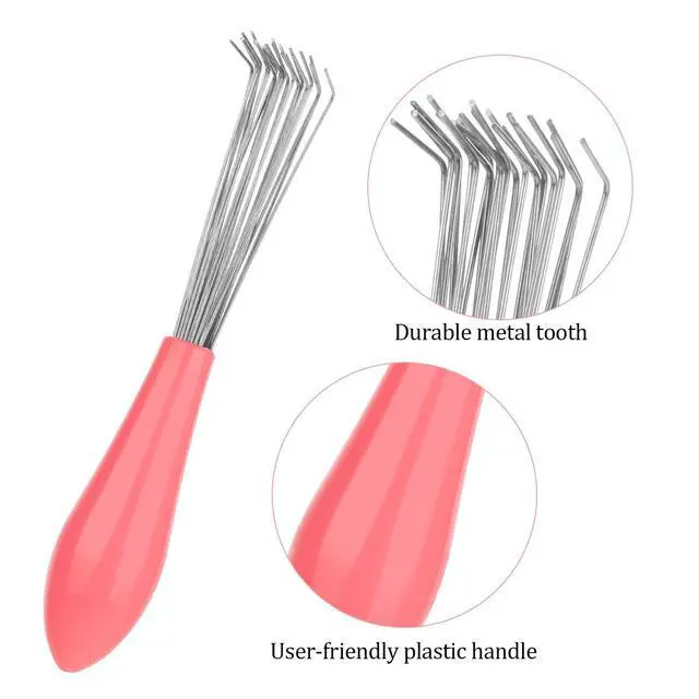 Alt view image 7 of 7 - and Brush Cleaner Tool Set - 3 Pieces with Rake Design for Home and Salon Use