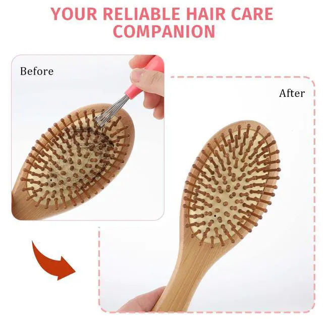 Alt view image 4 of 7 - and Brush Cleaner Tool Set - 3 Pieces with Rake Design for Home and Salon Use