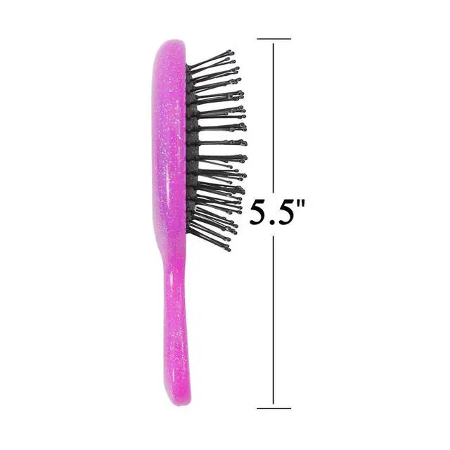 Alt view image 2 of 6 - Detangler Purple Hair Brush Travel Detangling Brushes Women Valentines Day Best Gift Small For Baby