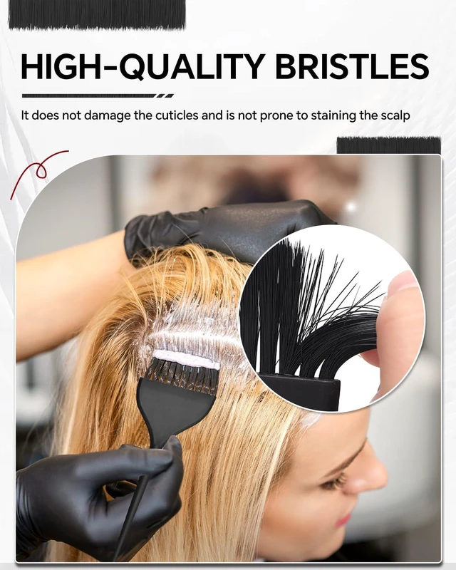 Alt view image 5 of 7 - 3 Pack Hair Color Brush Set - Professional Hair Dye Brush for Stylist, for Highlighting, Tint and Co