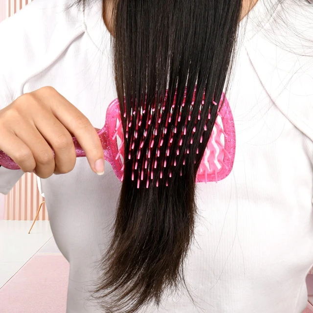 Alt view image 4 of 7 - Hair Brush for All Wet or Dry Hair Types, Pain-Free Brushing Durable, Anti-Static Bristles, Lightwei