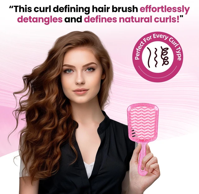 Alt view image 5 of 7 - Hair Brush for All Wet or Dry Hair Types, Pain-Free Brushing Durable, Anti-Static Bristles, Lightwei