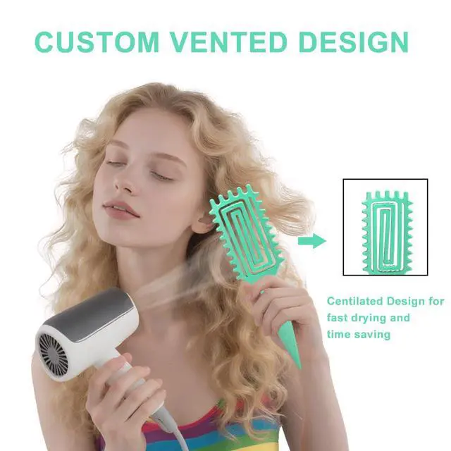 Alt view image 3 of 7 - Hair Brush Curl Defining Brush with Side Gear for Combing Detangling Shaping and Defining Curls Ligh