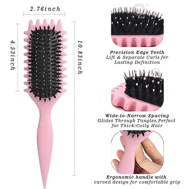 Alt view image 3 of 5 - Hair Brush, 2025 Curly Hair Products Curl Defining Brush, Bounce Defining Hair Shaping for Women Men