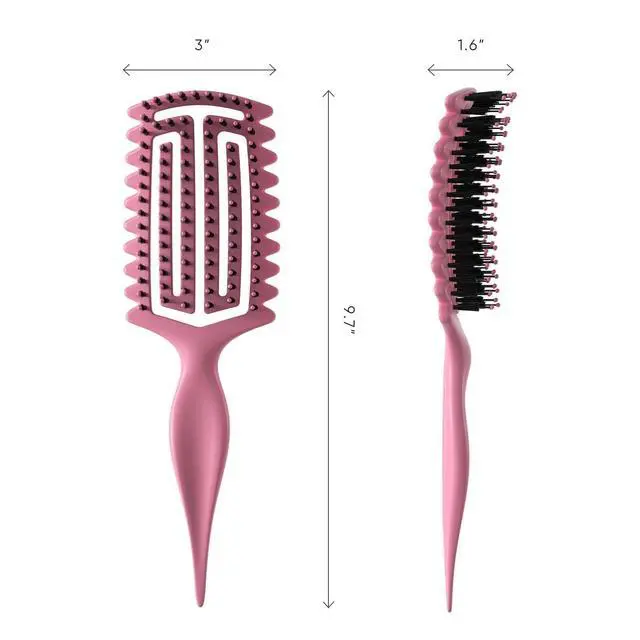 Alt view image 6 of 6 - Curl Defining Brush,Curly Hair Brush for Shaping and Separating Hair | for Adding Volume, Vented Des