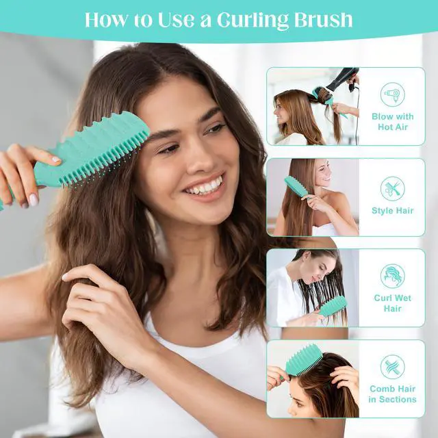 Alt view image 4 of 7 - Hair Brush for Detangling, Shaping & Defining Curls, Waves & Coils | All Hair Types, Light Wet/Dry H