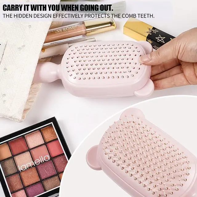 Alt view image 7 of 7 - Cleaning Hair brush Retractable Hair Brush For women,Airbag Massage Combs for Thick Hair Long Hair (