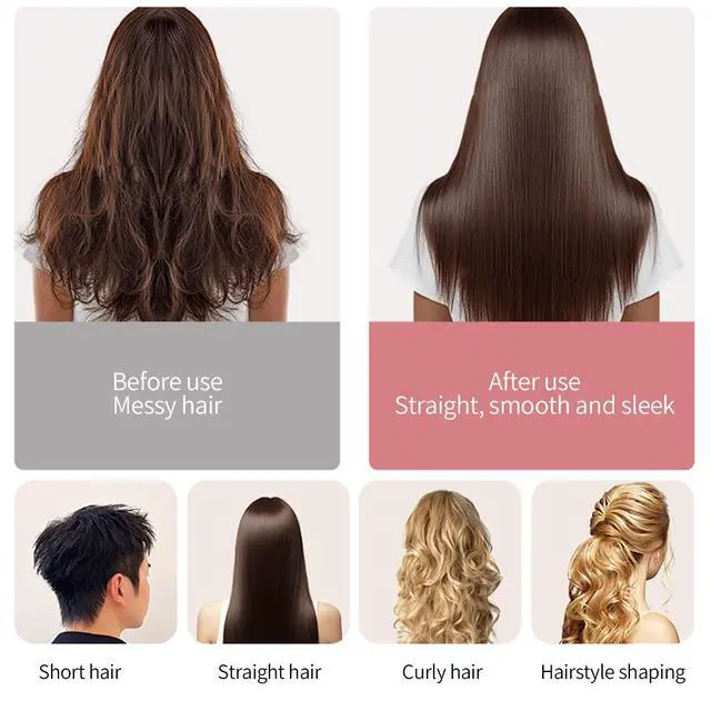 Alt view image 6 of 7 - Cleaning Hair brush Retractable Hair Brush For women,Airbag Massage Combs for Thick Hair Long Hair (