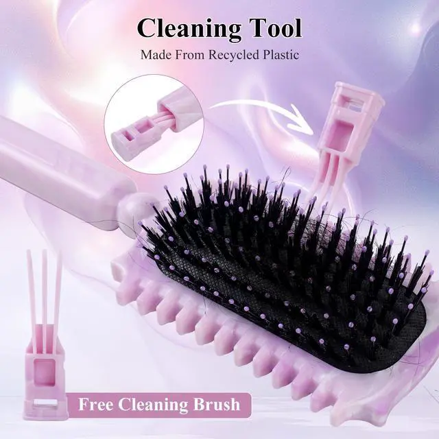 Alt view image 3 of 7 - Defining Brush, Curl Define Styling Brush With Cleaning Claws, Hair Brush for Combing and Shaping Me