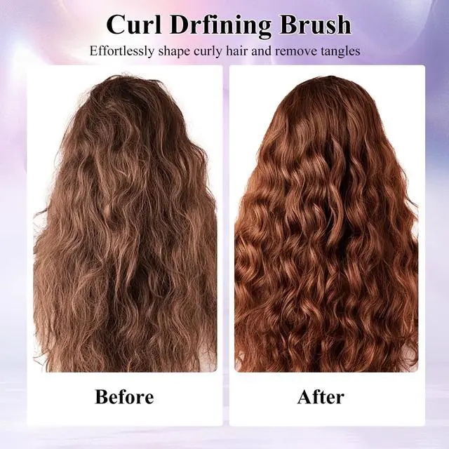 Alt view image 5 of 7 - Defining Brush, Curl Define Styling Brush With Cleaning Claws, Hair Brush for Combing and Shaping Me