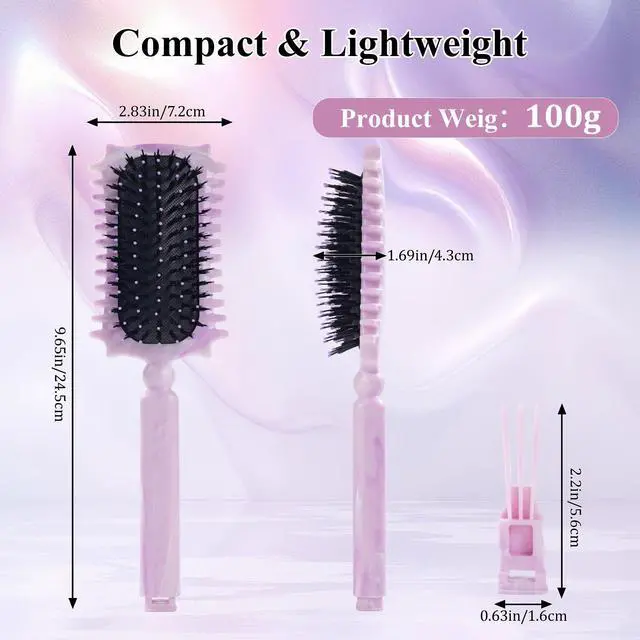 Alt view image 7 of 7 - Defining Brush, Curl Define Styling Brush With Cleaning Claws, Hair Brush for Combing and Shaping Me