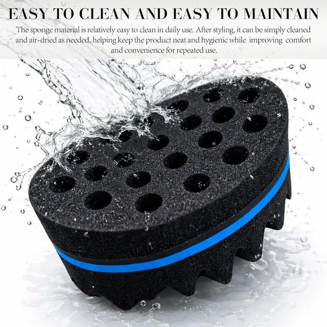 Alt view image 5 of 7 - 1 Piece Hair Twist Curl Sponge Brush: Dual-Sided Afro Coil & Dread Styling Tool for Men and Women, S