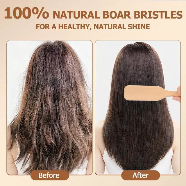 Alt view image 2 of 7 - Bristle Slick Back Hair Brush for Men Women Kids Ideal for Sleek Ponytails, Buns, Smoothing Baby H
