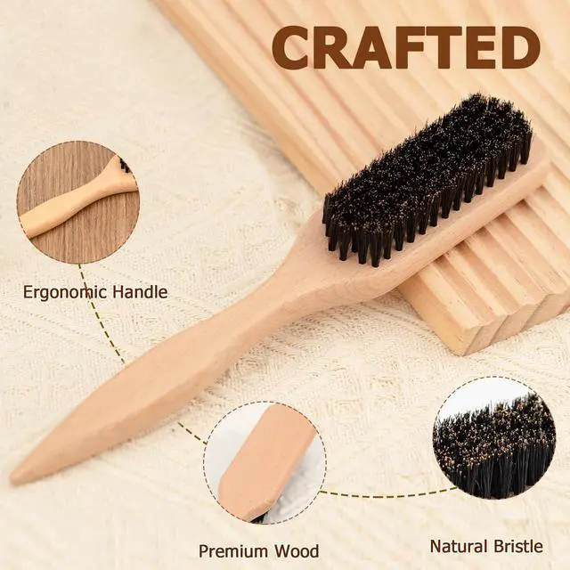 Alt view image 3 of 7 - Bristle Slick Back Hair Brush for Men Women Kids Ideal for Sleek Ponytails, Buns, Smoothing Baby H