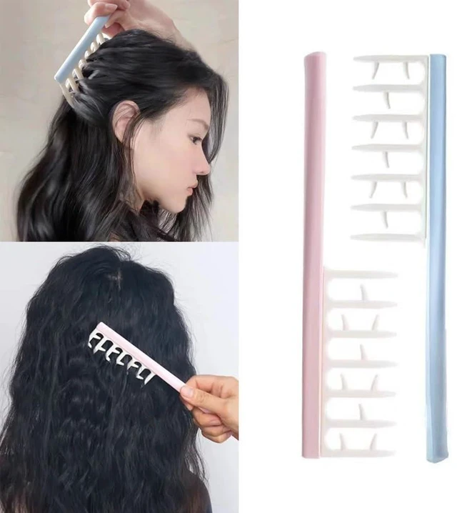 Alt view image 7 of 7 - 4 Pack Curly Hair Comb Wide Tooth Curling Hair Comb Detangling Hair Brush for Curly Long and Wet Hai