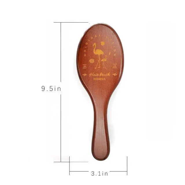 Alt view image 2 of 7 - Boar & Nylon Bristle Hair Brush for Women, Brown Natural No Shampoo Hair Brush for Dry & Fine Hair A