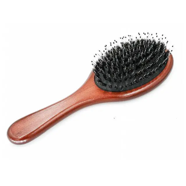 Alt view image 7 of 7 - Boar & Nylon Bristle Hair Brush for Women, Brown Natural No Shampoo Hair Brush for Dry & Fine Hair A