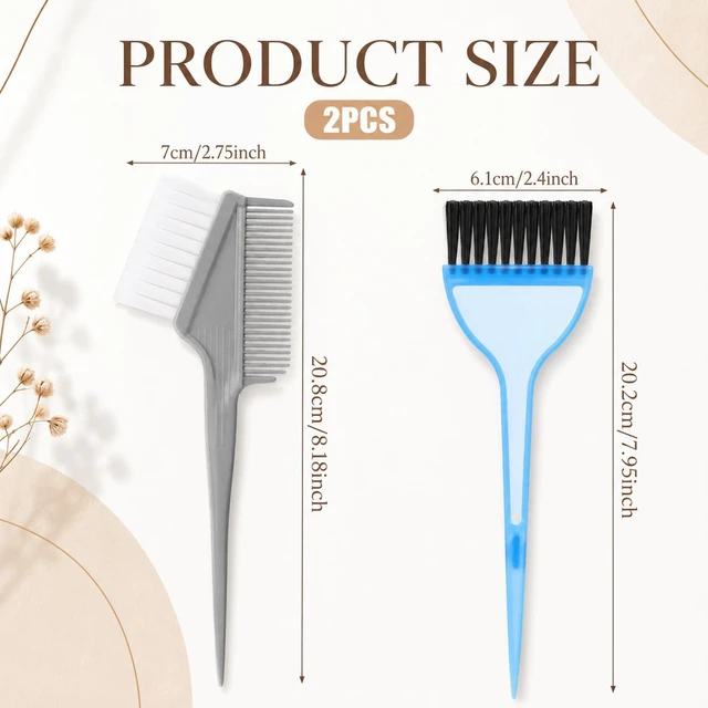 Alt view image 2 of 3 - 2 Pcs Hair Dye Brush, Hair Color Brush Reusable HairColoring Brushes HairColor Applicator Brushes Se