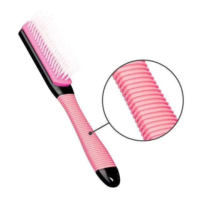 Alt view image 3 of 7 - Mini Detangling Non-Slip Brush, 5 Rows of Soft Bristles, Gentle Knot-Free Results, Less Breakage, Fl